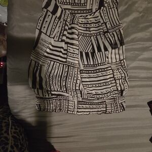 BCX-Brown and White Patterned Women's Skirt